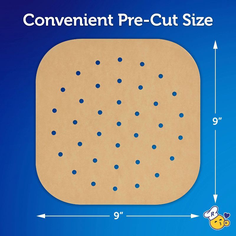 slide 2 of 8, Reynolds Kitchens Unbleached Parchment Air Fryer Liners - 30ct/16.875sq ft, 30 ct, 16.875sq ft