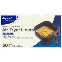 Reynolds Kitchens Unbleached Parchment Air Fryer Liners - 30ct/16.875sq ft