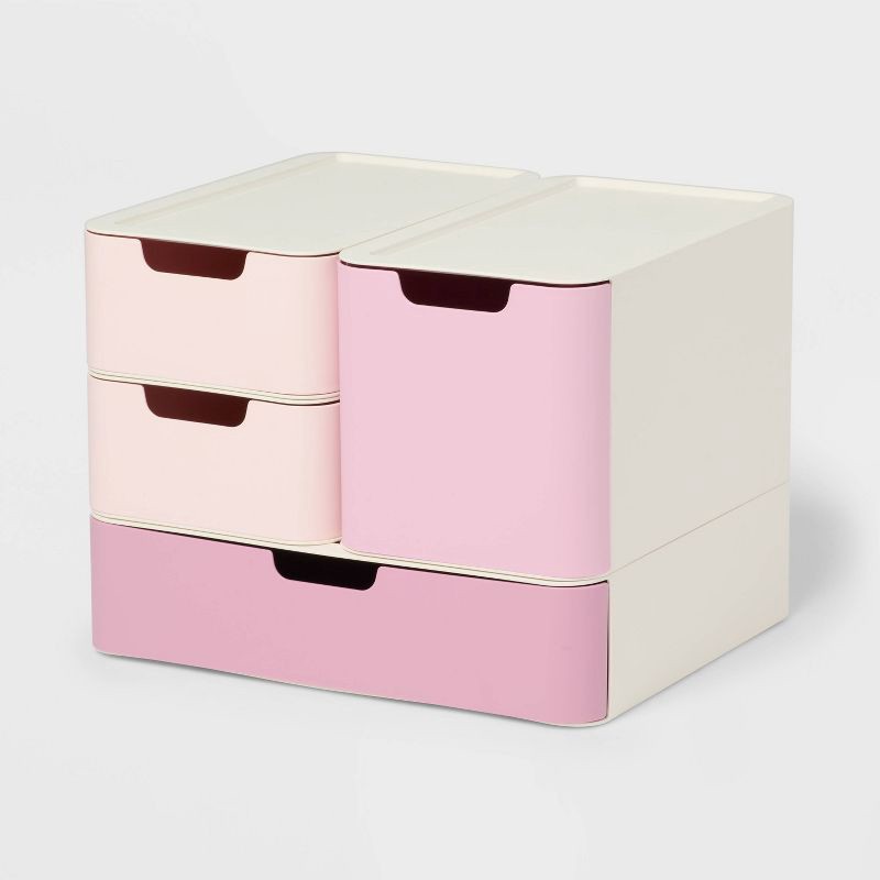 slide 1 of 4, Modular Storage Drawer Set Pink - Brightroom™, 1 ct