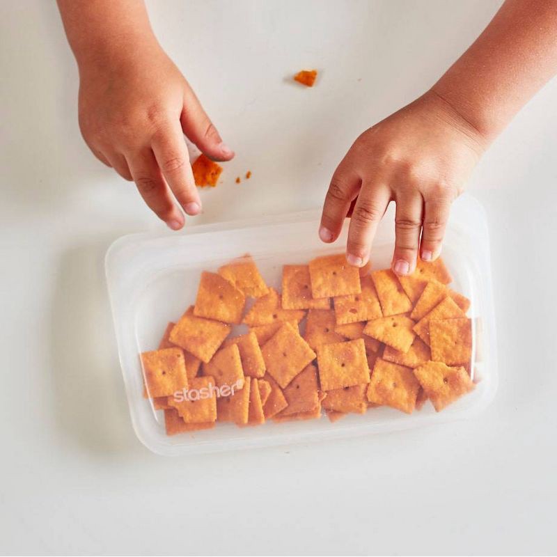 slide 5 of 9, stasher Premium Silicone Reusable Food Storage Bags Lunch Starter Kit - Clear - 4pk, 4 ct