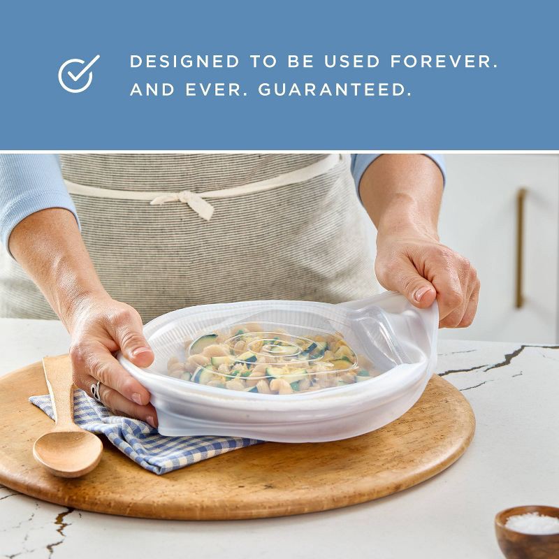 slide 7 of 8, stasher Premium Silicone Reusable Food Storage Lids Starter Kit - Clear - 4pk, 4 ct