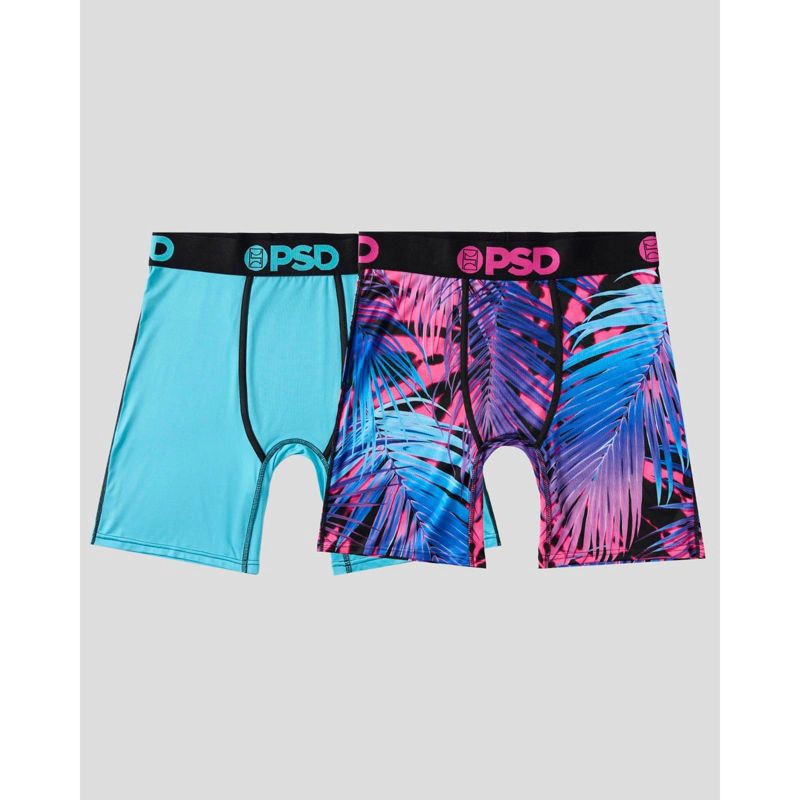 slide 1 of 4, PSD Men's Palm Vice Print Briefs 2pk - Palm Vice/Blue XL, 2 ct