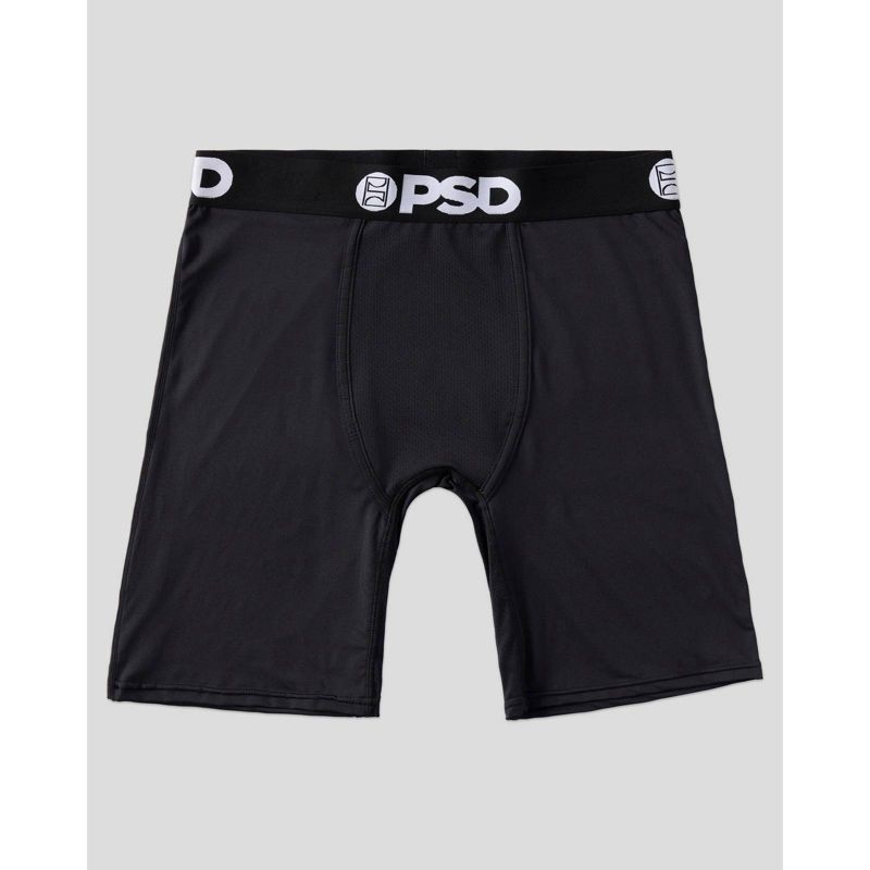 slide 2 of 3, PSD Men's Tropic Sunrise Print Briefs 2pk - Palm Sunrise/Black L, 2 ct