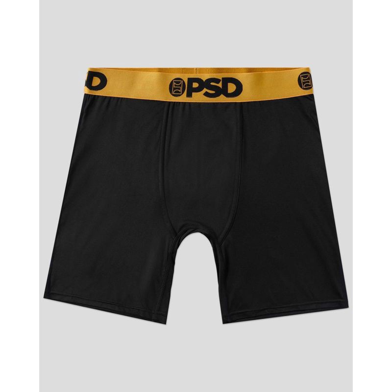 slide 3 of 4, PSD Men's Meander Lux Print Briefs 2pk - Lux Gold/Black L, 2 ct