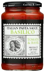 Cucina & Amore Tomato Basil Italian Pasta Sauce