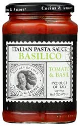 Cucina & Amore Tomato Basil Italian Pasta Sauce