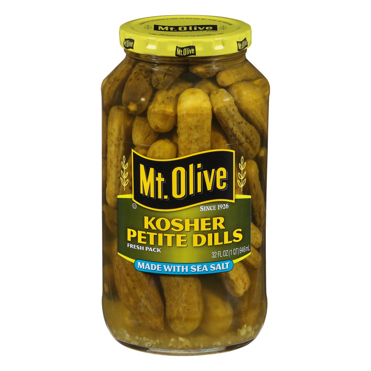 slide 1 of 7, Mt. Olive Kosher Petite Dills 32 fl. oz. Jar, 32 fl oz