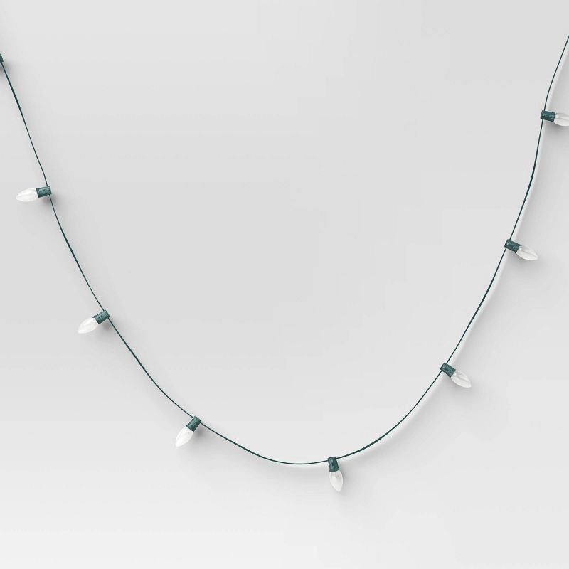 slide 3 of 5, Incandescent Christmas Filament String Lights Clear with Green Wire - Wondershop™, 1 ct