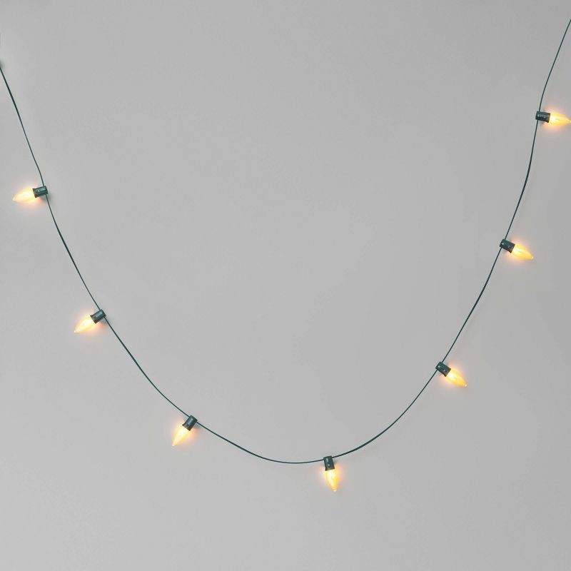 slide 1 of 5, Incandescent Christmas Filament String Lights Clear with Green Wire - Wondershop™, 1 ct