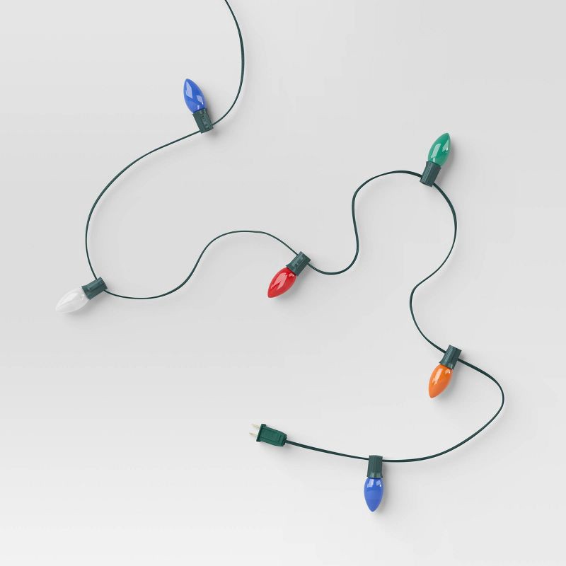 slide 4 of 5, Incandescent Christmas Filament String Lights Multicolor Light Bulb with Green Wire - Wondershop™, 1 ct