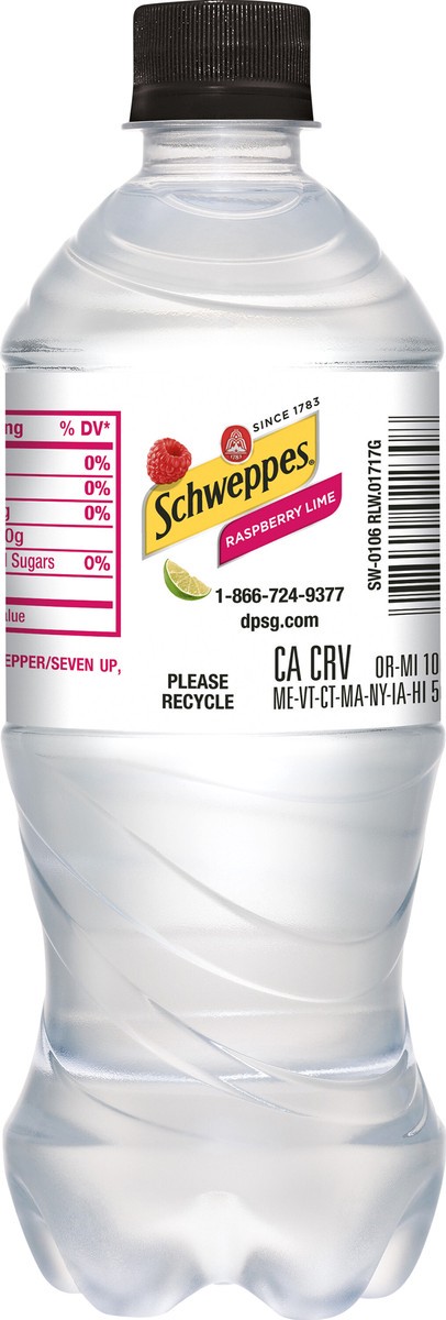 slide 5 of 9, Schweppes Sparkling Raspberry Lime Seltzer Water 20 fl oz, 20 fl oz