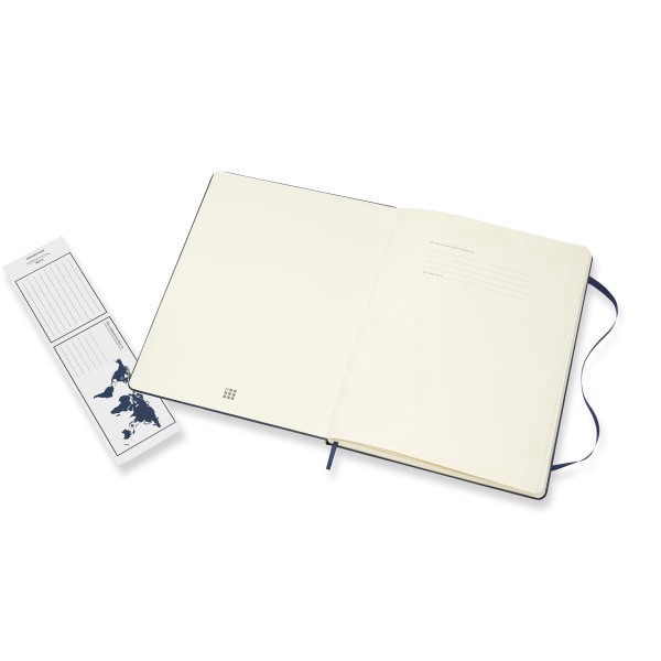 slide 3 of 5, Moleskine Classic Hard Cover Notebook, 7-1/2" X 9-3/4", Ruled, 192 Pages (96 Sheets), Sapphire Blue, 96 ct