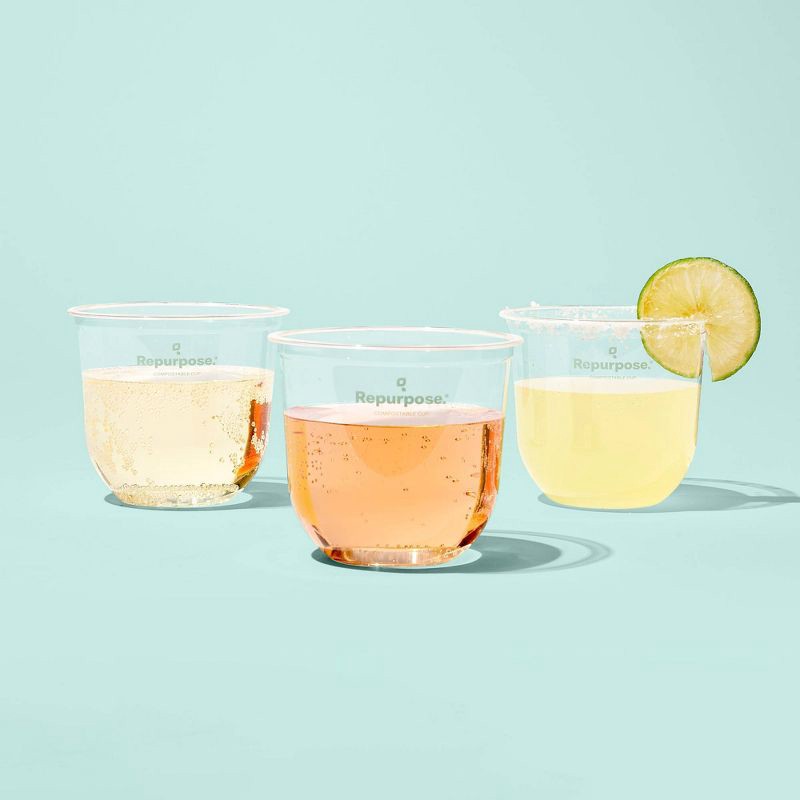 slide 3 of 5, Repurpose Compostable Stemless Disposable Cups - 12oz/20ct, 20 ct; 12 oz
