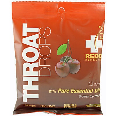 slide 1 of 1, Redd Remedies Throat Drops Cherry, 16 ct