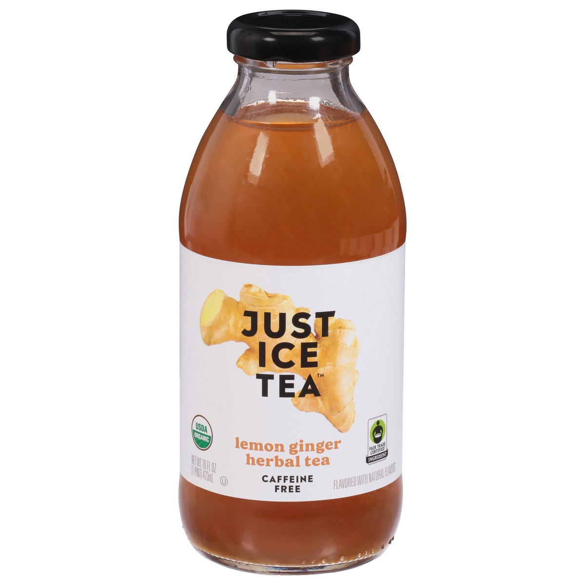 slide 1 of 9, JUST ICE TEA Eat The Change Lemon Ginger Herbal Tea Organic - 16 fl oz, 16 fl oz
