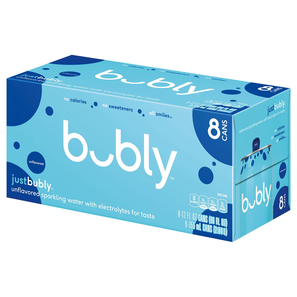 slide 3 of 6, bubly Sparkling Water, Unflavored, 12 fl oz