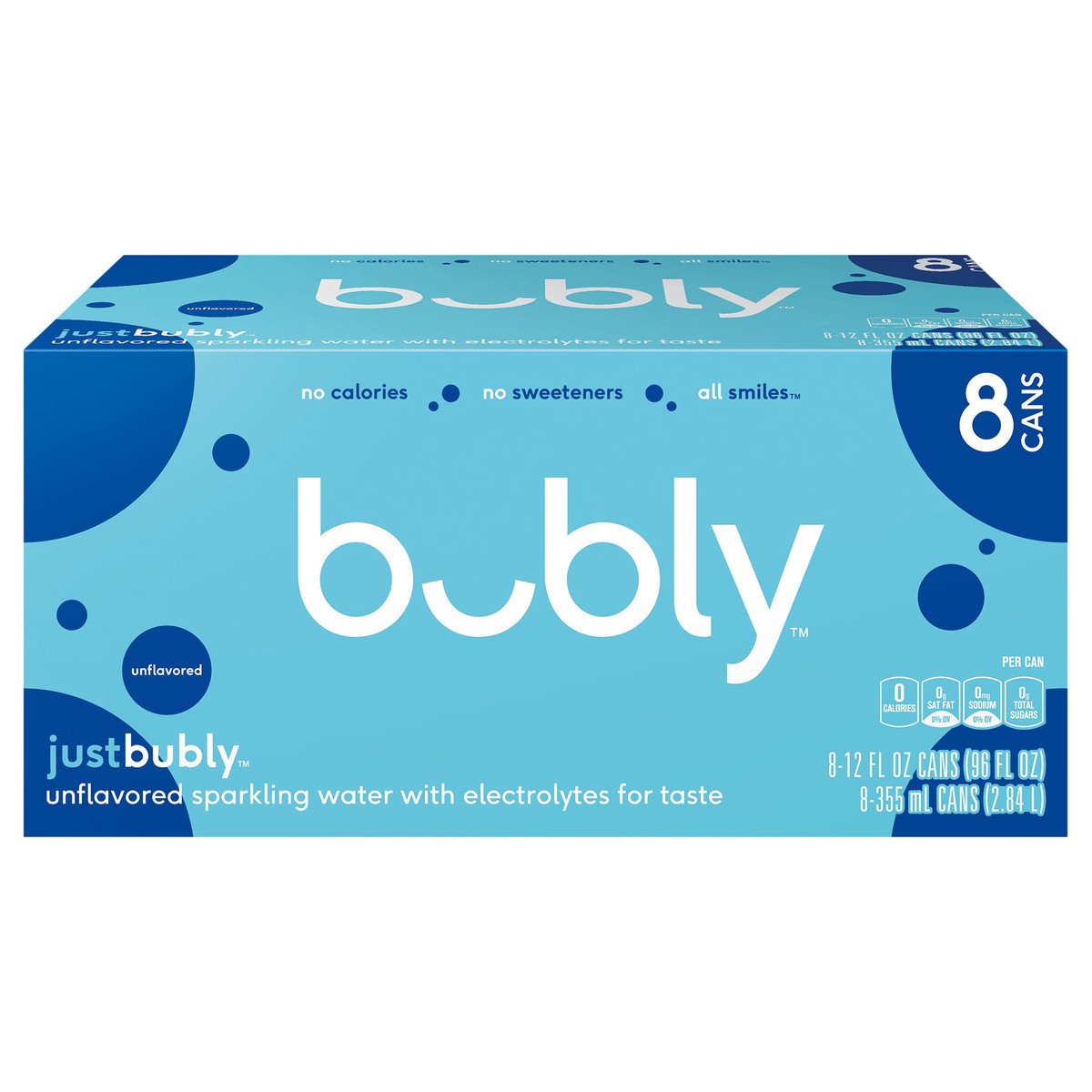slide 1 of 6, bubly Sparkling Water, Unflavored, 12 fl oz