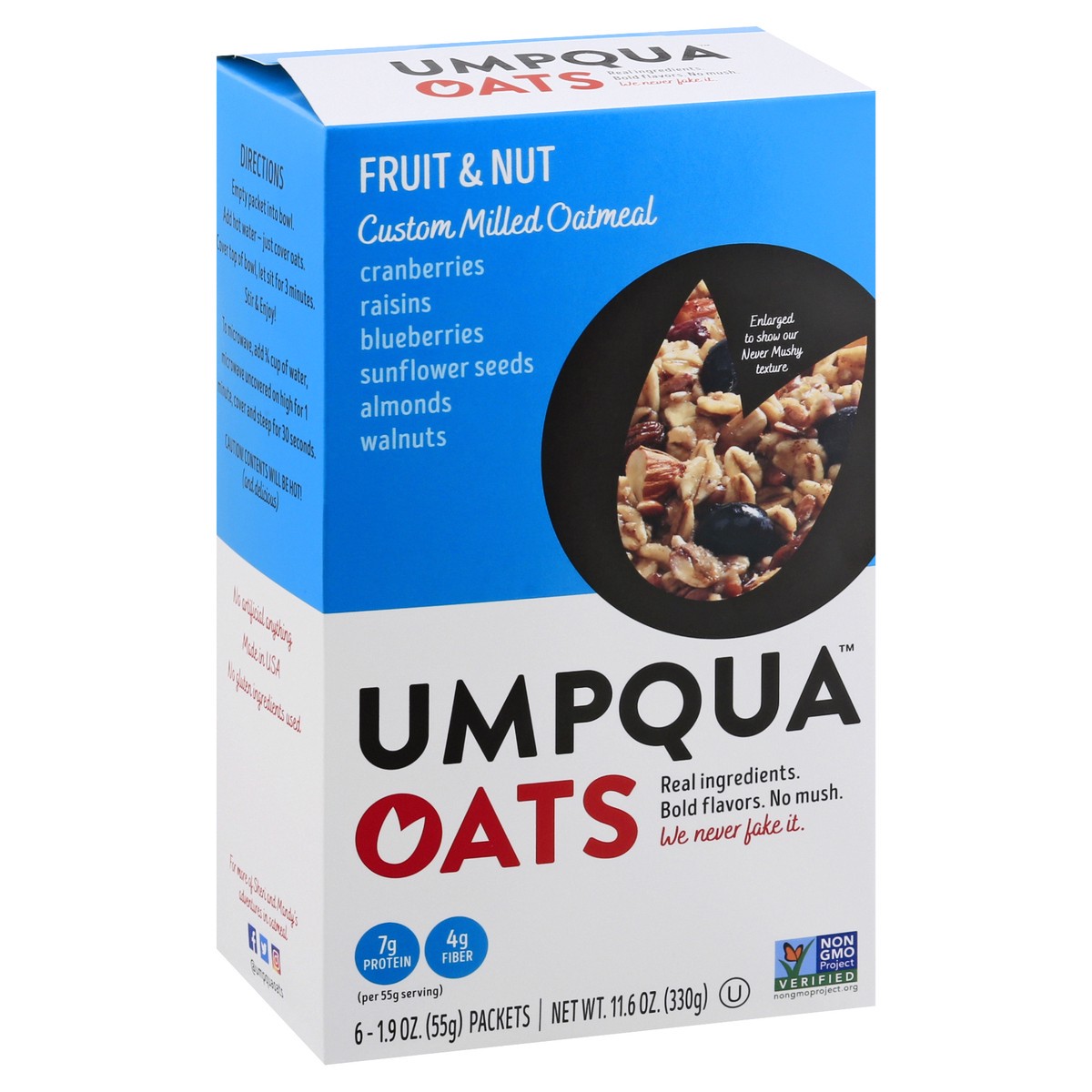 slide 2 of 13, Umpqua Fruit & Nut Oats 6 ea, 6 ct