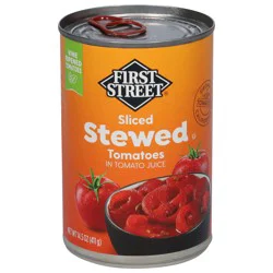 First Street Sliced Stewed Tomatoes