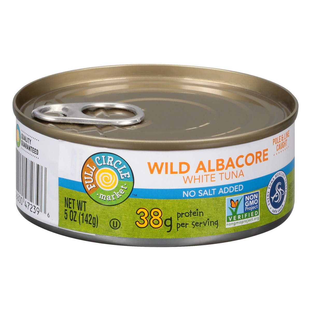 slide 6 of 13, Full Circle Market No Salt Added White Wild Albacore Tuna 5 oz, 5 oz