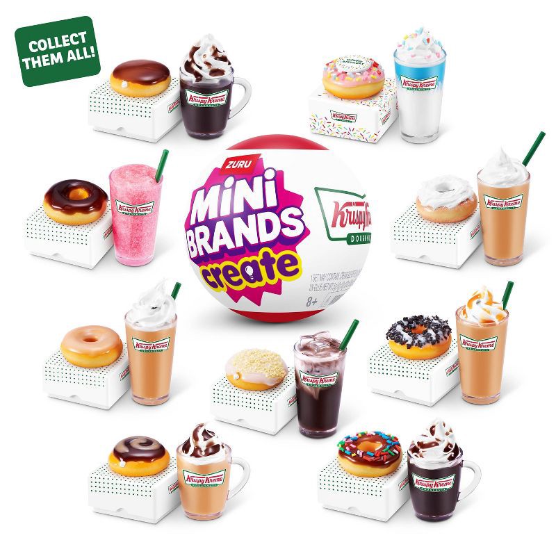 slide 2 of 10, Mini Brands Krispy Kreme Create Series 1: Plastic Mini Figure, Includes Figures, 3.74 x 3.74 x 3.74 Inches, 1 ct