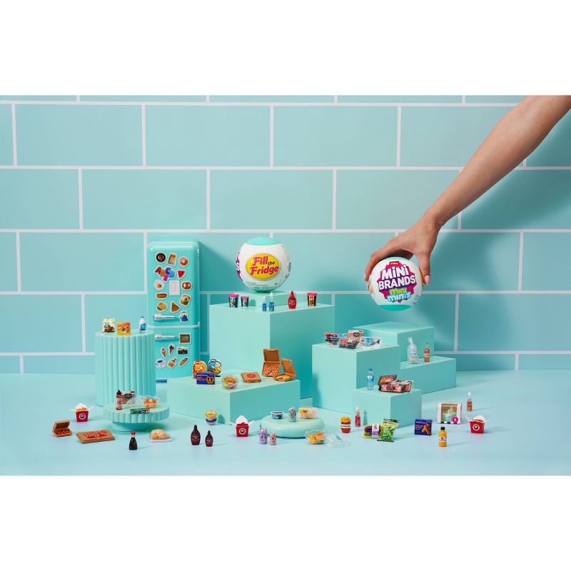 slide 7 of 8, Mini Brands Fill the Fridge Mini Minis Series 1: Plastic Mini Figures Set, Includes 5 Figures, 1 ct