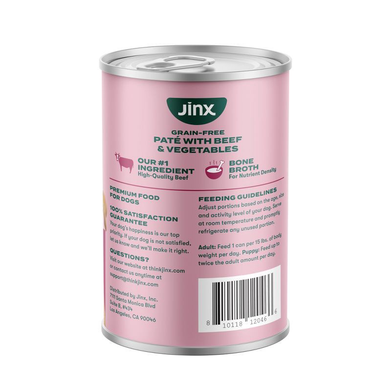 slide 7 of 11, Jinx Beef Flavor Pate Wet Dog Food - 13oz, 13 oz