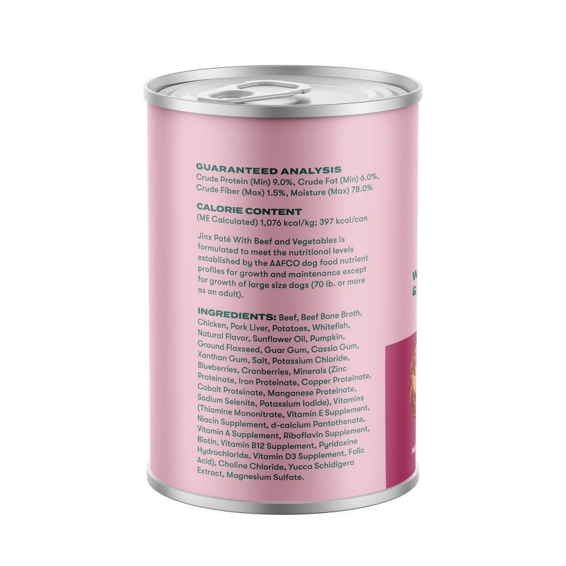 slide 8 of 11, Jinx Beef Flavor Pate Wet Dog Food - 13oz, 13 oz