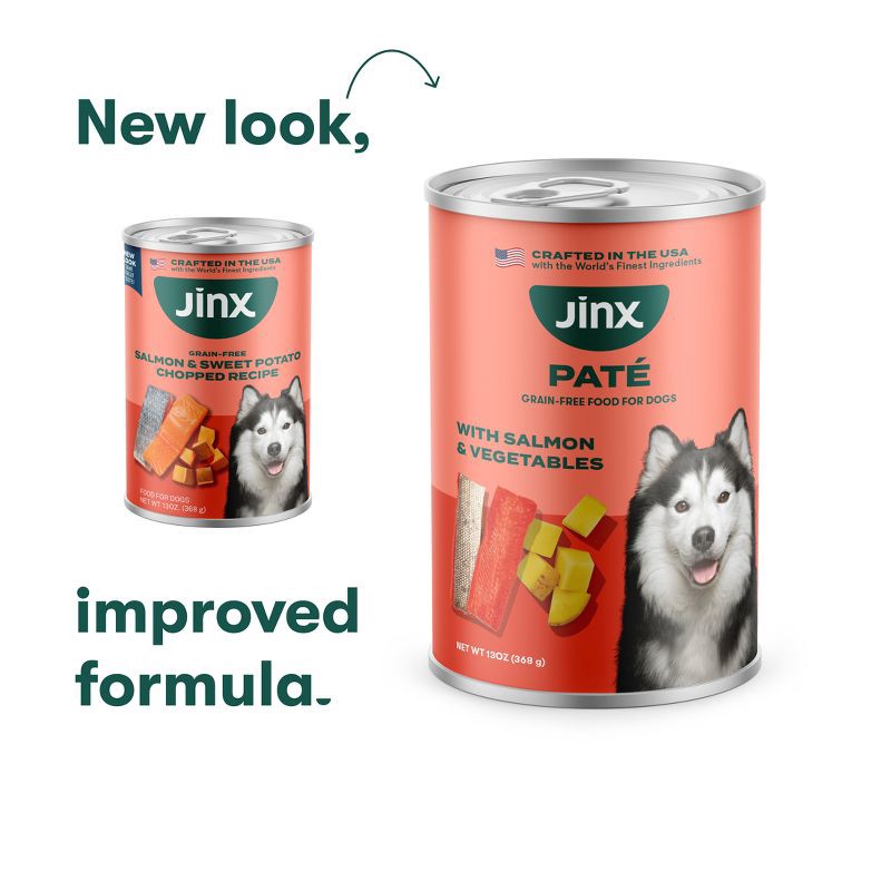slide 7 of 10, Jinx Salmon Flavor Pate Wet Dog Food - 13oz, 13 oz