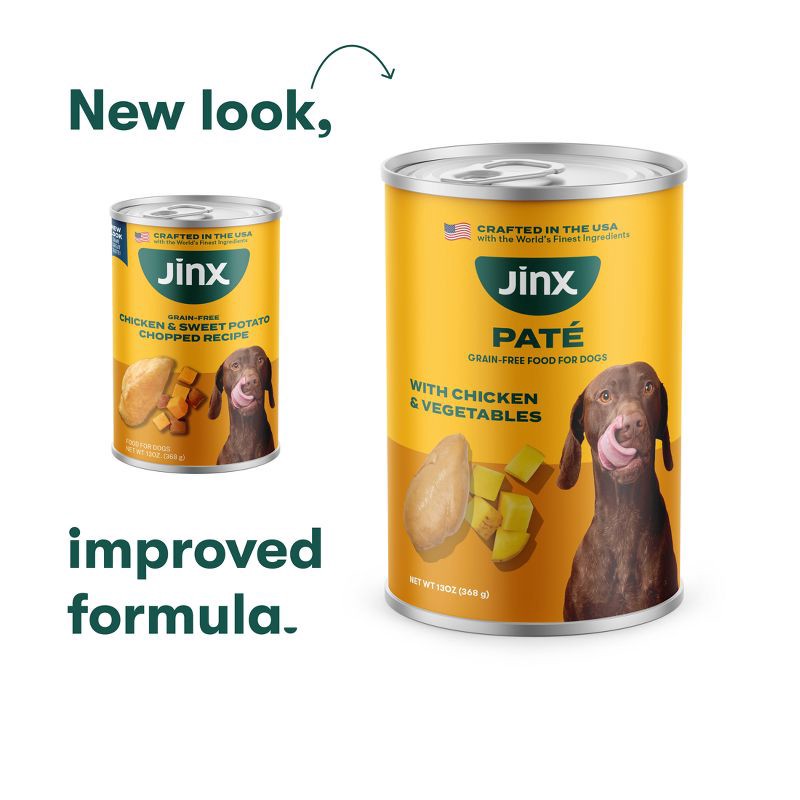 slide 7 of 10, Jinx Chicken Flavor Pate Wet Dog Food - 13oz, 13 oz