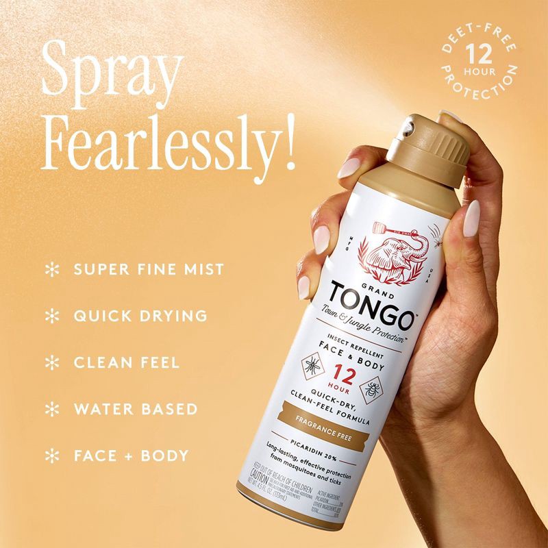slide 5 of 7, Grand Tongo DEET-Free Picaridin Insect Repellent Family Formula - Fragrance Free - 4.5oz, 4.5 oz