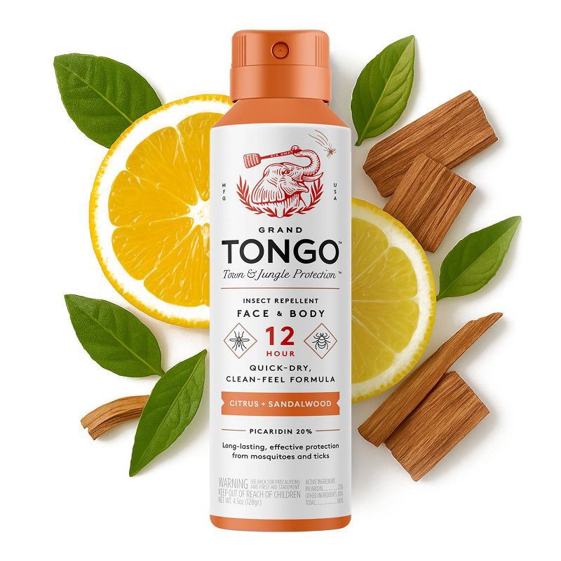 slide 1 of 7, Grand Tongo DEET-Free Picaridin Insect Repellent Family Formula - Citrus + Sandalwood - 4.5oz, 4.5 oz
