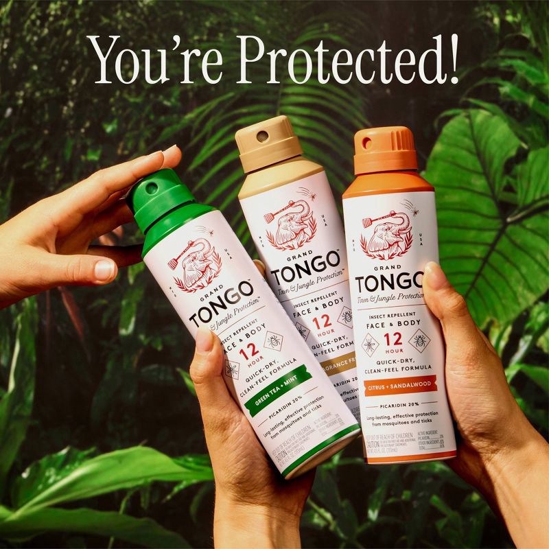 slide 7 of 7, Grand Tongo DEET-Free Picaridin Insect Repellent Family Formula - Citrus + Sandalwood - 4.5oz, 4.5 oz