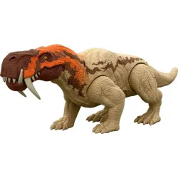 Jurassic World Rebirth Strike Attack Inostrancevia Dinosaur Toy with Single Strike Action, Authentic Posable Design