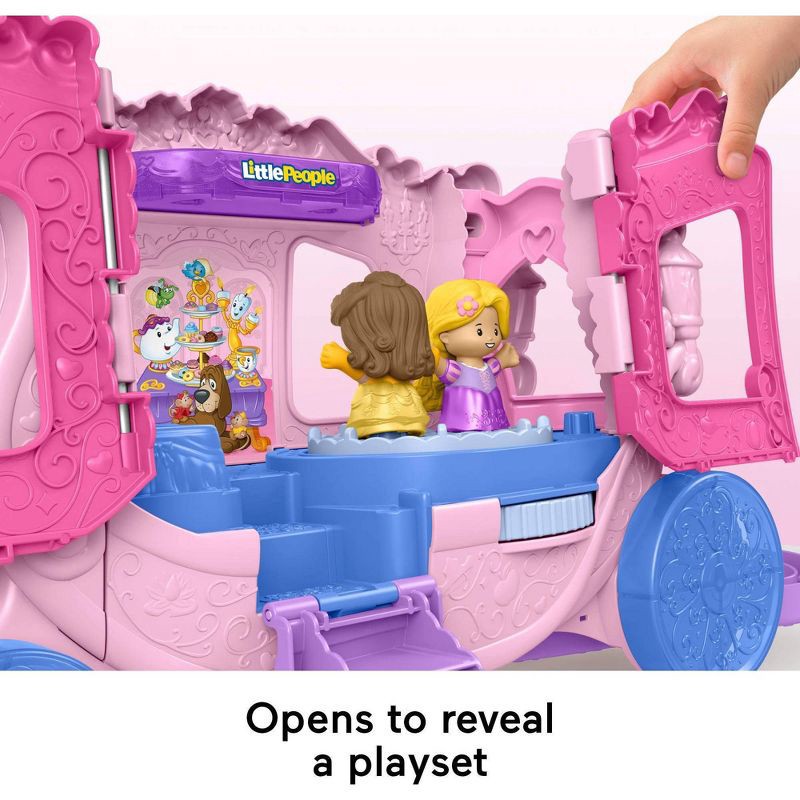 slide 3 of 6, Little People Disney Princess Pull Along Carriage, 1 ct