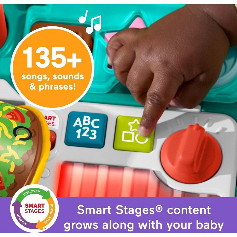 slide 3 of 6, Laugh & Learn Sit Stride & Serve Food Cart, 1 ct