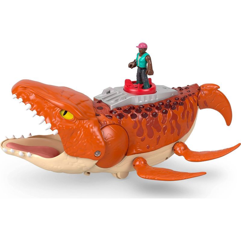 slide 2 of 6, Fisher-Price Imaginext Jurassic World Rebirth Aqua Chomp Chase Mosasaurus Dinosaur Toy Playset, 1 ct