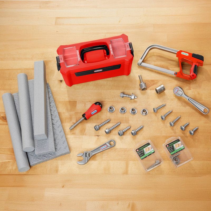 slide 3 of 5, Little Tikes Creative Construction Tool Box Set with 9 Accessories: Educational Pretend Play Tools for Kids, 1 ct