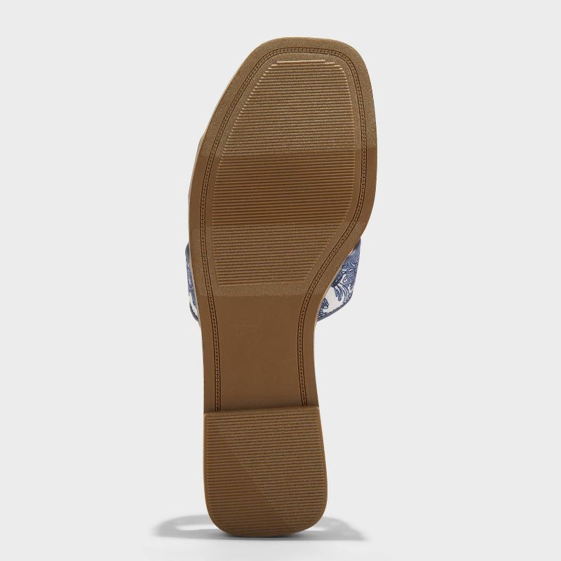 slide 4 of 4, Women's Nina Slide Sandals - A New Day™ Navy Blue 8: Slip-On, Open Toe, Textured Outsole, 1 ct