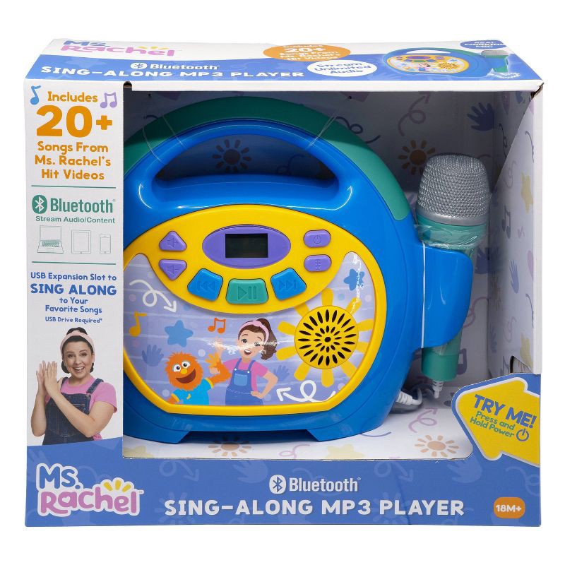 slide 2 of 8, Ms. Rachel Bluetooth Sing-Along MP3 Player: Educational Music Toy, Creativity Development, Kid's Plastic Music Player, 1 ct