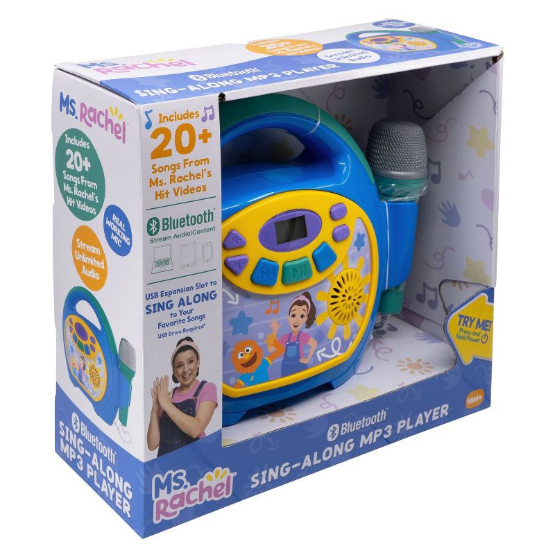 slide 3 of 8, Ms. Rachel Bluetooth Sing-Along MP3 Player: Educational Music Toy, Creativity Development, Kid's Plastic Music Player, 1 ct