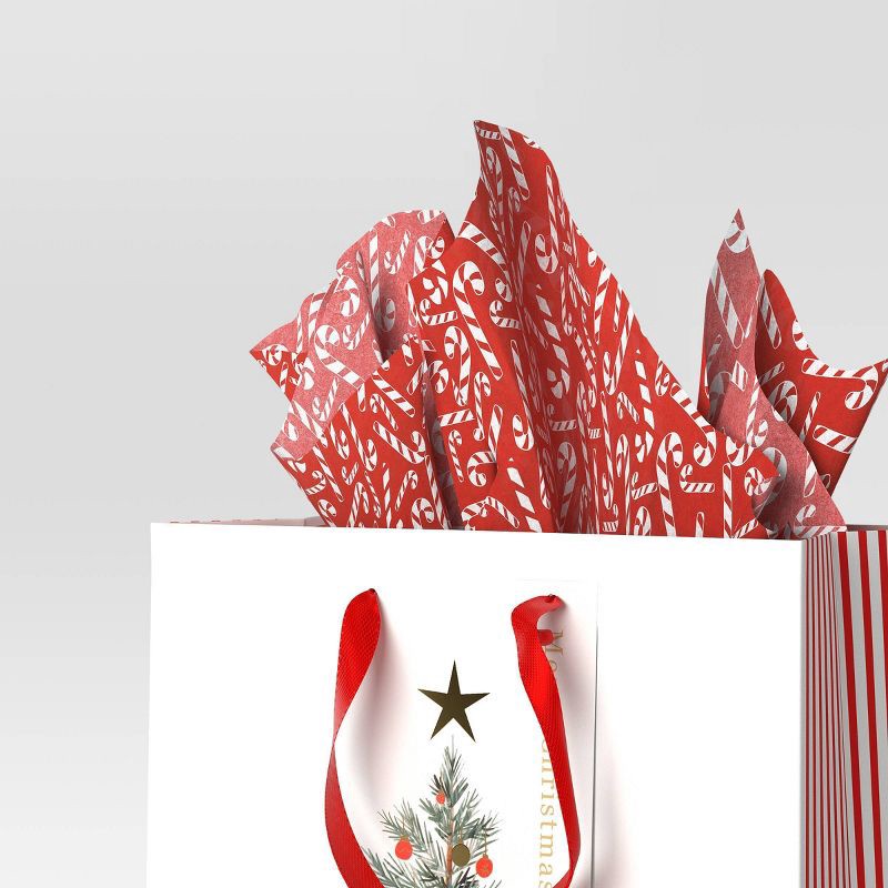 slide 2 of 3, 30ct Christmas Tissue Paper Red/White/Candy Canes - Wondershop™, 30 ct