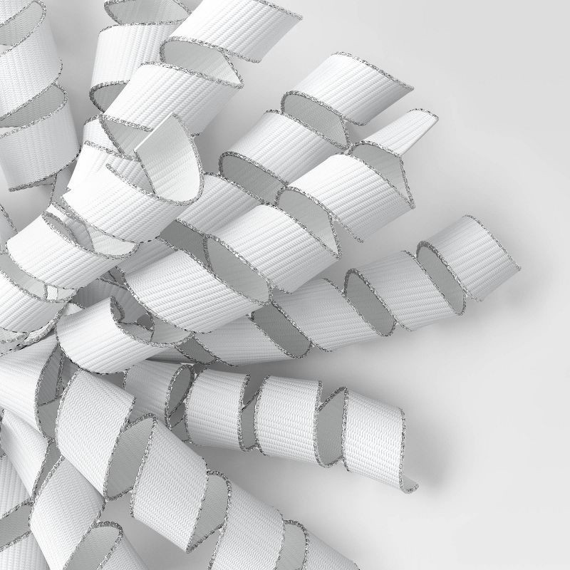 slide 3 of 3, 2ct Christmas Candy Cane Wishes Premium Curl Swirl White - Wondershop™, 2 ct