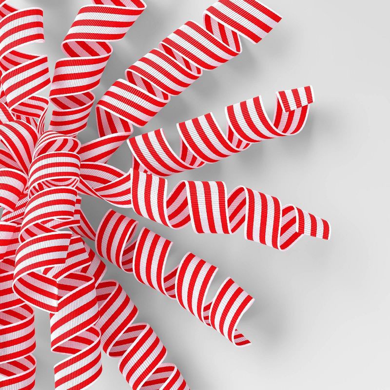 slide 3 of 3, 2ct Christmas Nostalgic Noel Premium Curl Swirl Red and White - Wondershop™, 2 ct
