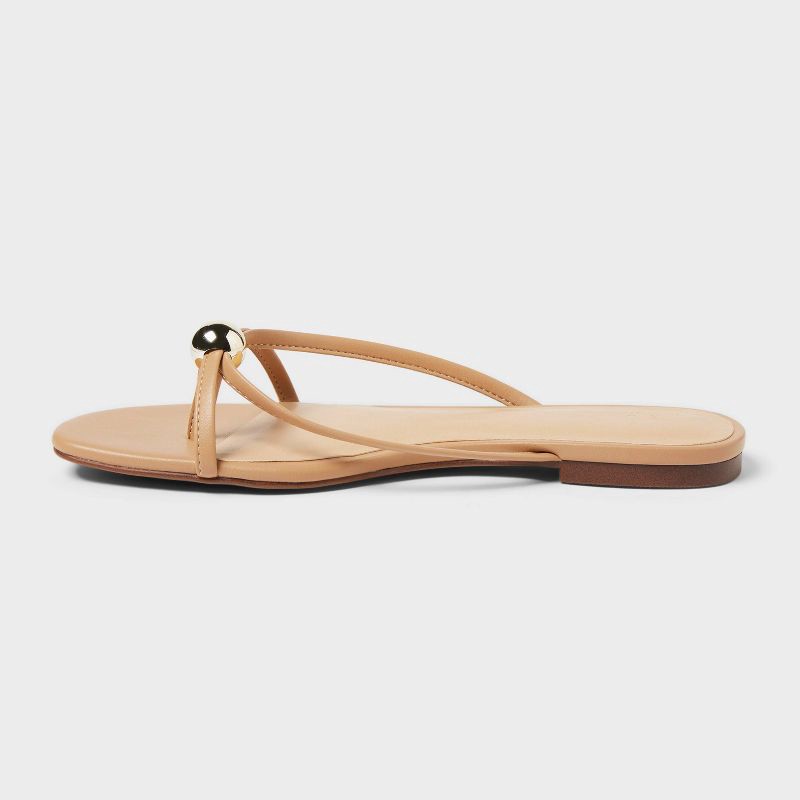 slide 2 of 4, Women's Bri Ankle Strap Sandals - A New Day™ Tan 10: Faux Leather, Open Toe, Cushioned Insole, 1 ct