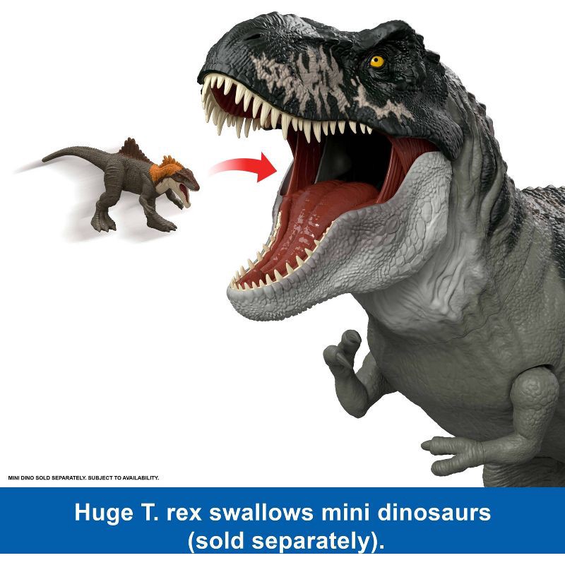 slide 3 of 6, Jurassic World Rebirth Super Colossal Tyrannosaurus Rex Action Figure, T-Rex Dinosaur Movie Toy, 1 ct