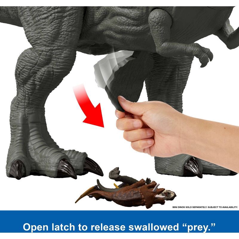 slide 4 of 6, Jurassic World Rebirth Super Colossal Tyrannosaurus Rex Action Figure, T-Rex Dinosaur Movie Toy, 1 ct