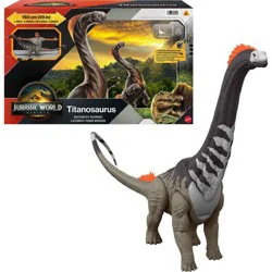 Jurassic World Rebirth Super Colossal Titanosaurus Dinosaur, 53 Inch Long Movie-Accurate Herbivore