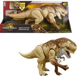 Jurassic World Rebirth Villain Dino Action Figure, 22" Rumble N Rampage Dinosaur Toy, 2 Attacks