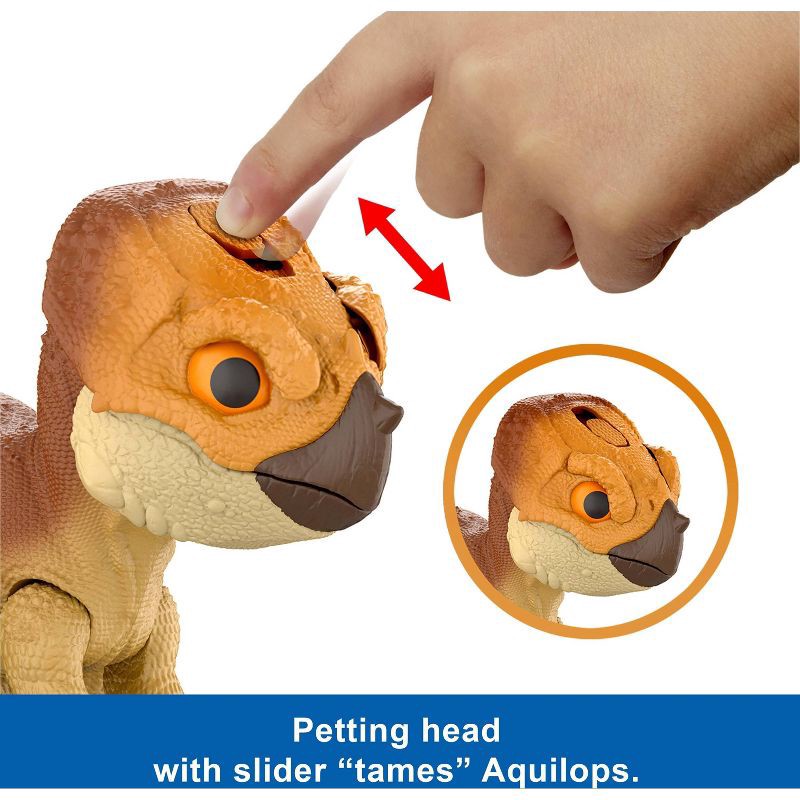 slide 3 of 6, Jurassic World Rebirth Primal Protector Aquilops Dolores Interactive Dinosaur Toy, Attack & Sounds, 1 ct